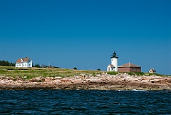 Sunny Summer Sky Over Great Duck Island Light in Maine